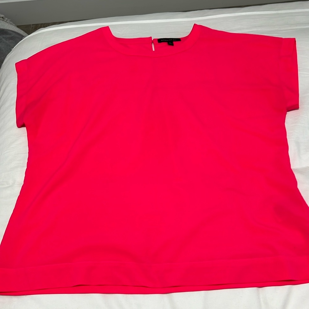 Banana Republic hot pink blouse -size large